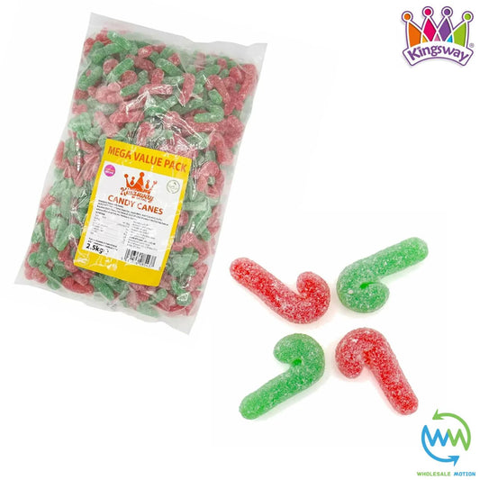 Christmas JELLY CANDY CANES Sweets KINGSWAY Sugared Gummy XMAS Cane Gummies Jellies PICK N MIX
