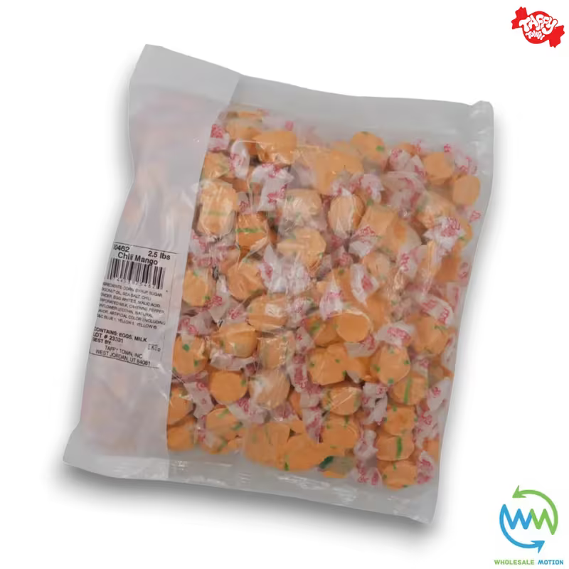 MANGO SALT WATER TAFFY Sweets SOFT CANDY Taffies SWEET Chewy Retro Party WRAPPED Fruity SWEET Candy Gummy Jelly Snack Fruit Taffies Toffees Gummies Jellies