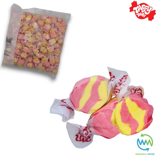 STRAWBERRY AND BANANA SALT WATER TAFFY Sweets SOFT CANDY Taffies SWEET Chewy Retro Party INDIVIDUALLY WRAPPED Fruity SWEET Candy Gummy GUMMIES Jelly JELLIES Snack Fruit Taffies Toffees