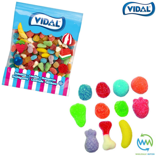 SUGARED MINI MIX Sweets GUMMY Candy JELLY Jellies GUMMIES Sugar Coated FIZZY Vidal PICK N MIX WEDDING GIFT Snack Treat Favour