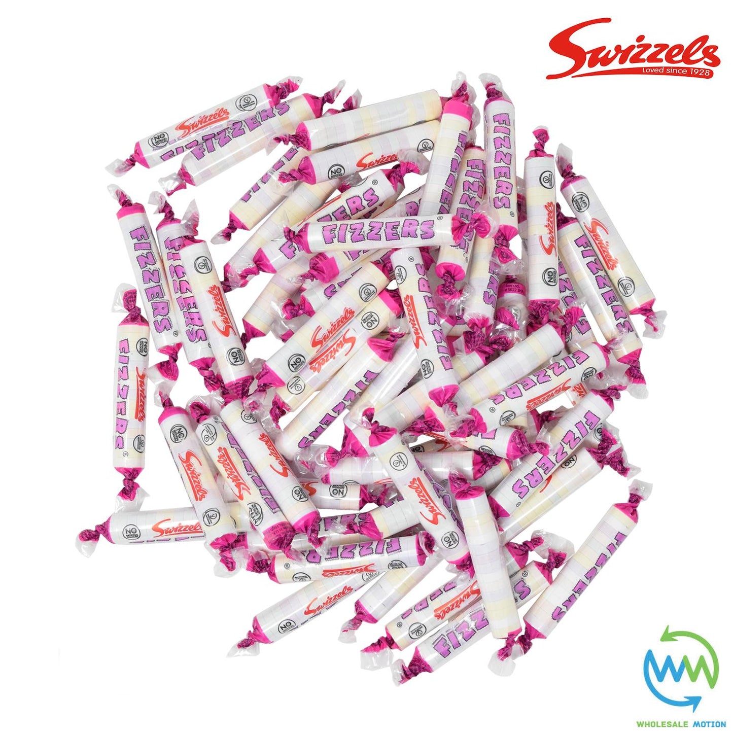 3KG BULK BAG Swizzels FIZZERS Individual Wrapped 7g SWEETS DISC Retro CANDY Kids Party UK Snack SWIZZELS