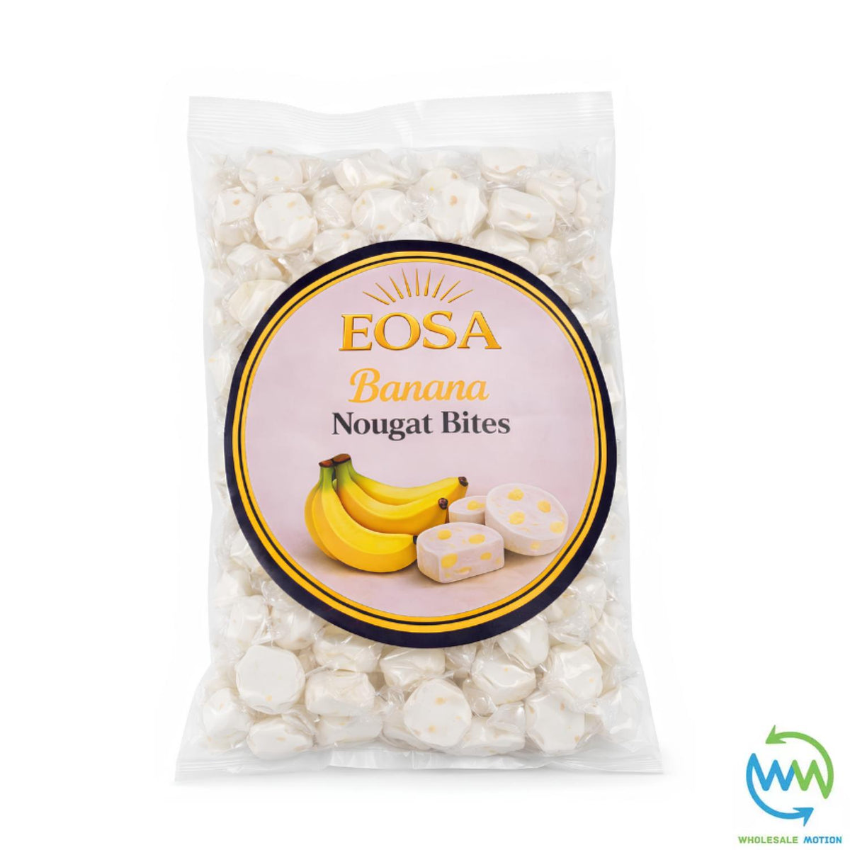 BANANA NOUGAT BITES Sweets SOFT CANDY SWEET Chewy Retro Party INDIVIDUALLY WRAPPED SWEET Candy NOUGAT Snack Fruit Gummy Jelly Gummies Jellies