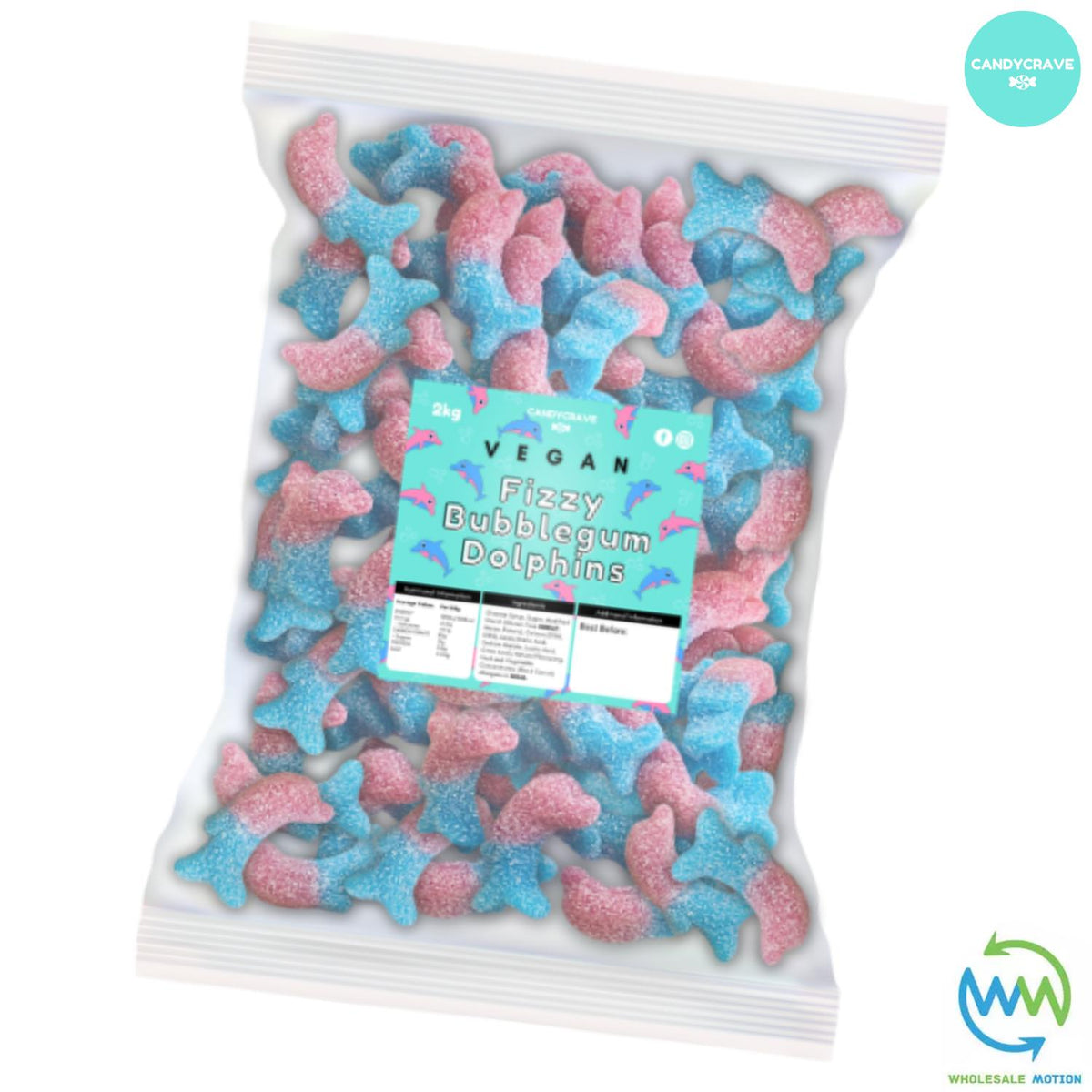 FIZZY BUBBLEGUM DOLPHINS Sweets CANDY Jelly GUMMY Jellies GUMMIES Sugar Coated Dolphin Snack WEDDING GIFT Party Bag Filler CANDIES Candycrave PICK N MIX UK Treat