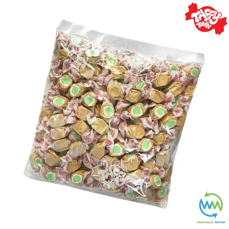 APPLE PIE SALT WATER TAFFY Sweets SOFT CANDY Taffies SWEET Fruity Chewy Retro Party INDIVIDUALLY WRAPPED Fruity SWEET Candy Gummy Jelly GUMMIES Jellies Snack Fruit Taffies Toffees