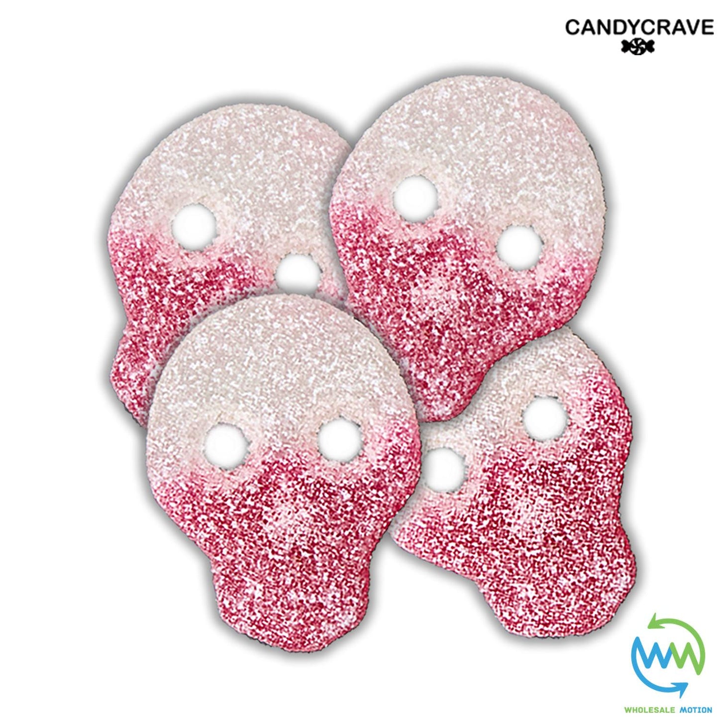 FIZZY RED AND WHITE SKULLS Sweets STRAWBERRY Flavour GUMMY Candy HALLOWEEN Jelly Jellies CANDYCRAVE Gummies PICK N MIX Snack