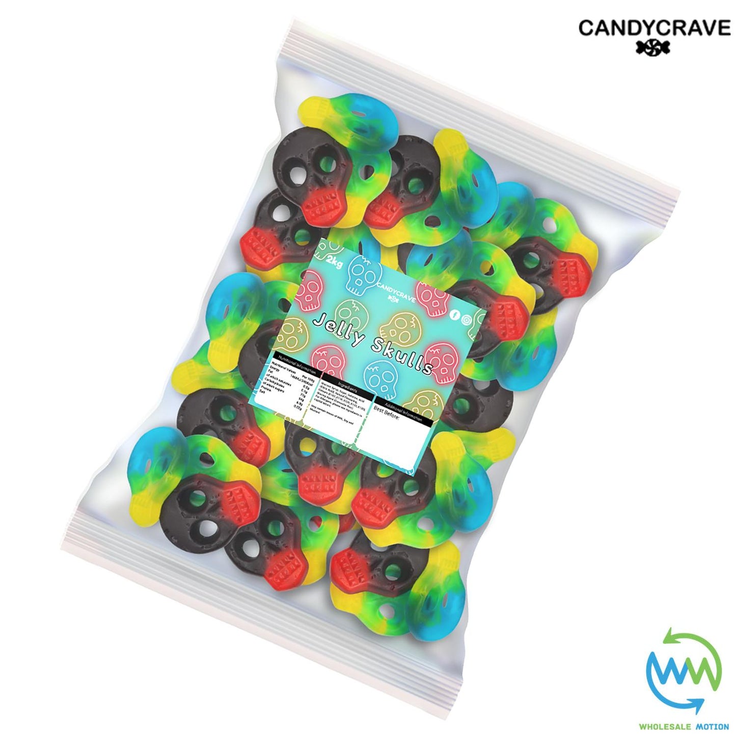 HALLOWEEN JELLY SKULLS Sweets GUMMY Candy Gummies JUMBO JELLY Candycrave PICK N MIX UK Jellies Huge Snack UK