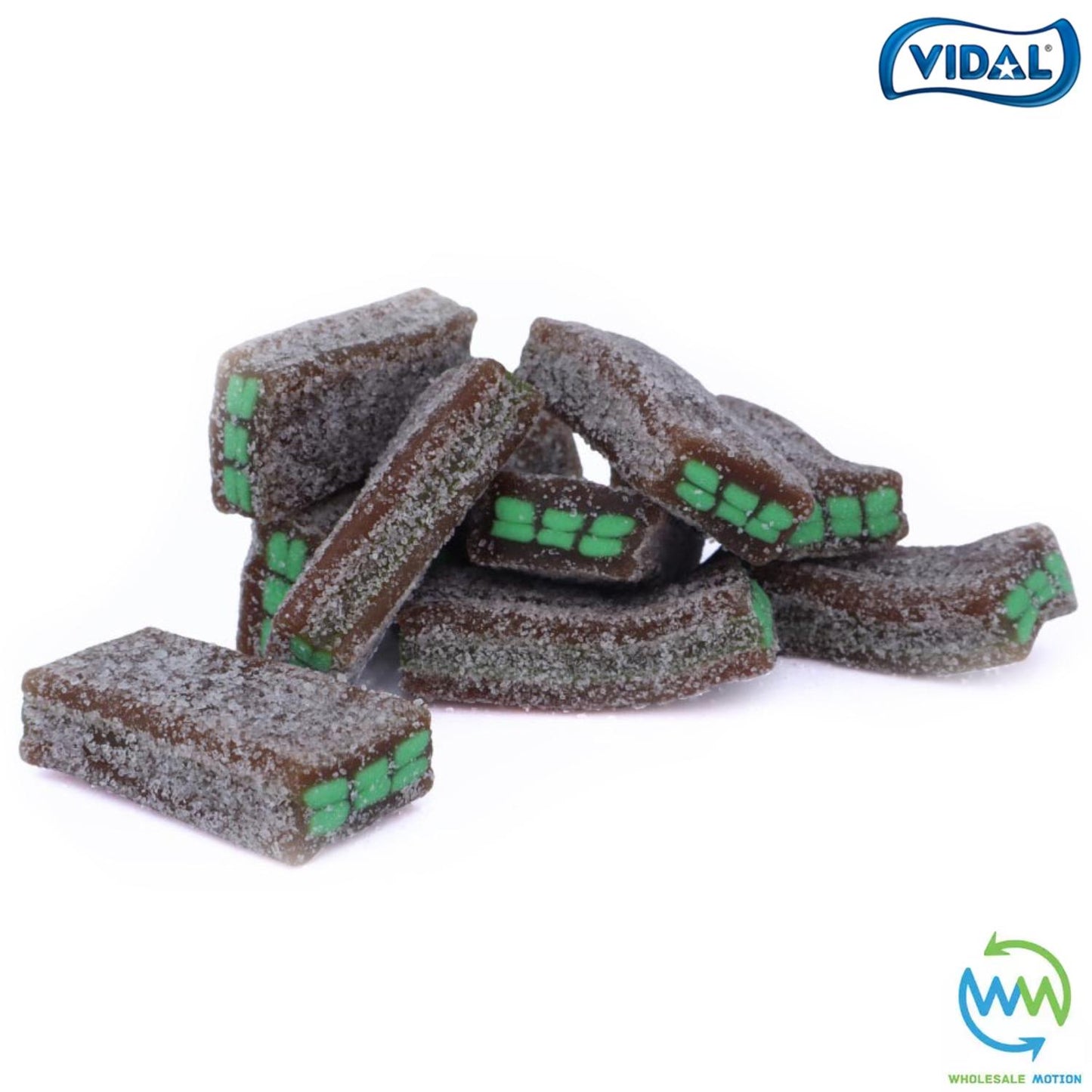 FIZZY COLA FILLED BRICKS Sweets GUMMY Candy FONDANT CENTRE Brick Jellies GUMMIES Brick JELLY Bites Vidal PICK N MIX UK Liquorice Snack Treat Wedding Gift Party Bag Filler