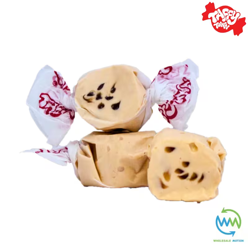 CHOC CHIP BISCUIT SALT WATER TAFFY Sweets SOFT CANDY Taffies SWEET Chewy Retro Party INDIVIDUALLY WRAPPED SWEET Candy Gummy Jelly Snack Taffies Toffees