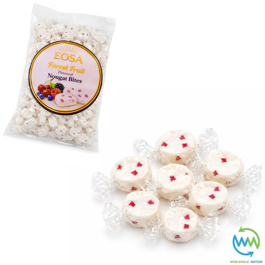 FOREST FRUITS NOUGAT BITES Sweets SOFT CANDY SWEET Chewy Retro Party INDIVIDUALLY WRAPPED SWEET Candy NOUGAT Snack Fruit Gummy Jelly Gummies Jellies
