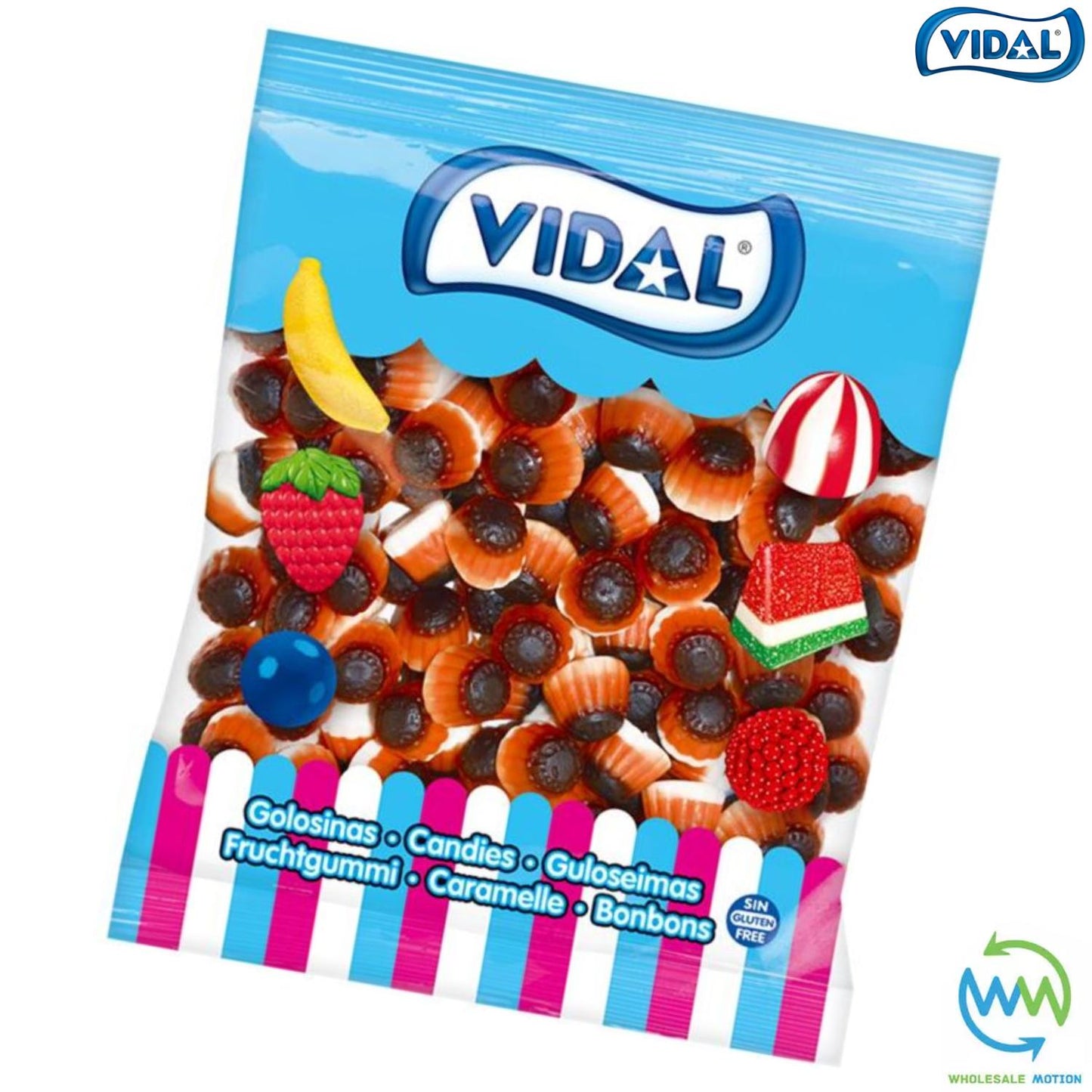 JELLY CREAM CARAMELS Sweets GUMMY Candy CARAMEL & VANILLA Jellies GUMMIES Vidal PICK N MIX WEDDING GIFT Snack Treat Party Bag Filler Favour