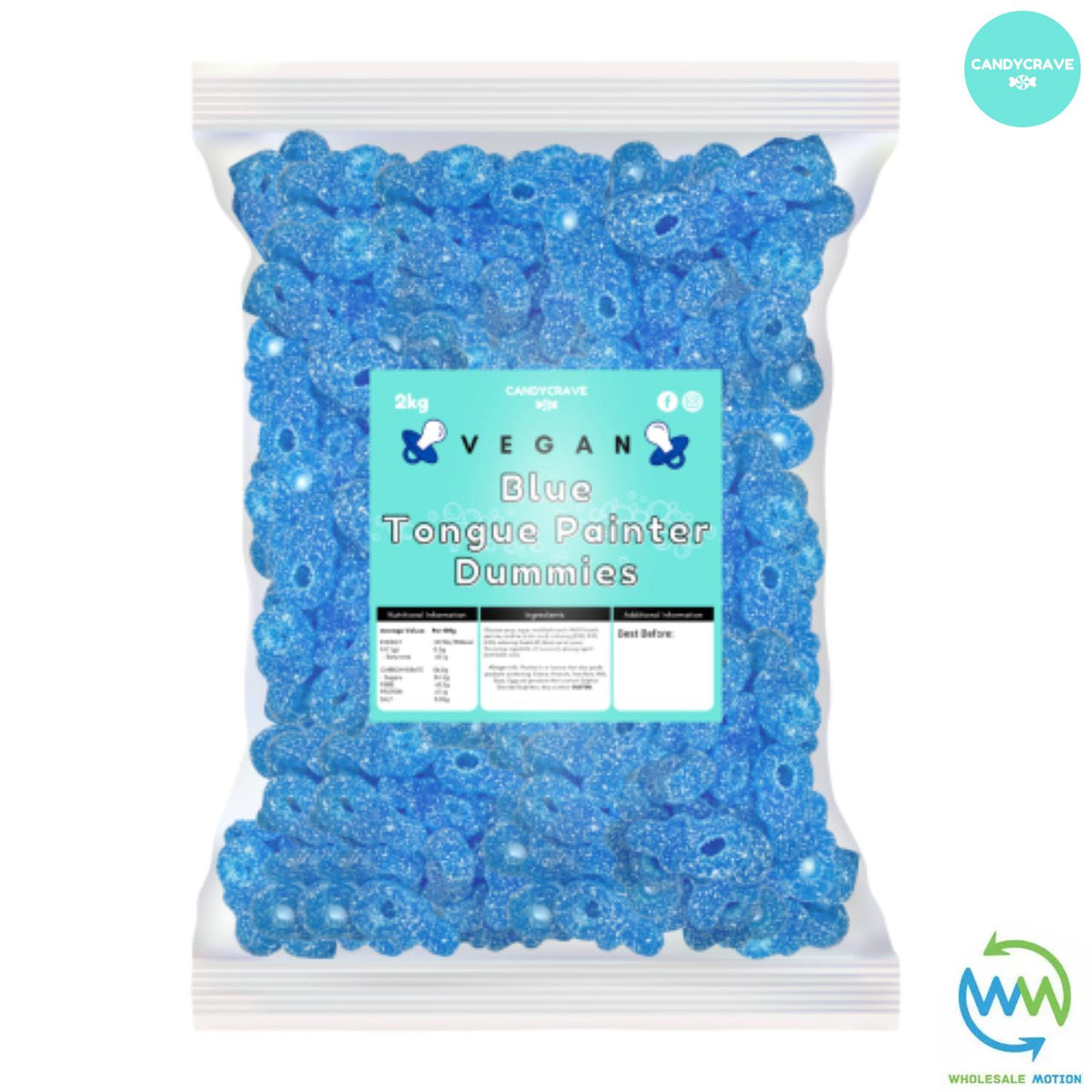 MINI FIZZY BLUE DUMMIES Sweets GUMMY Jelly BLUE RASPBERRY Jellies GUMMIES Sugar Coated CANDY Snack WEDDING GIFT Party Bag Filler CANDIES Candycrave PICK N MIX UK Treat