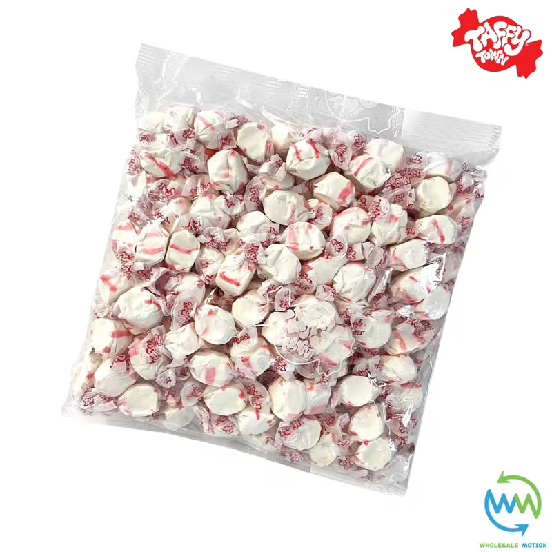 PEPPERMINT SALT WATER TAFFY Sweets SOFT CANDY Taffies SWEET Chewy Mint MINTY Retro Party INDIVIDUALLY WRAPPED Fruity SWEET Candy Gummy Jelly GUMMIES Jellies Snack Fruit Taffies Toffees