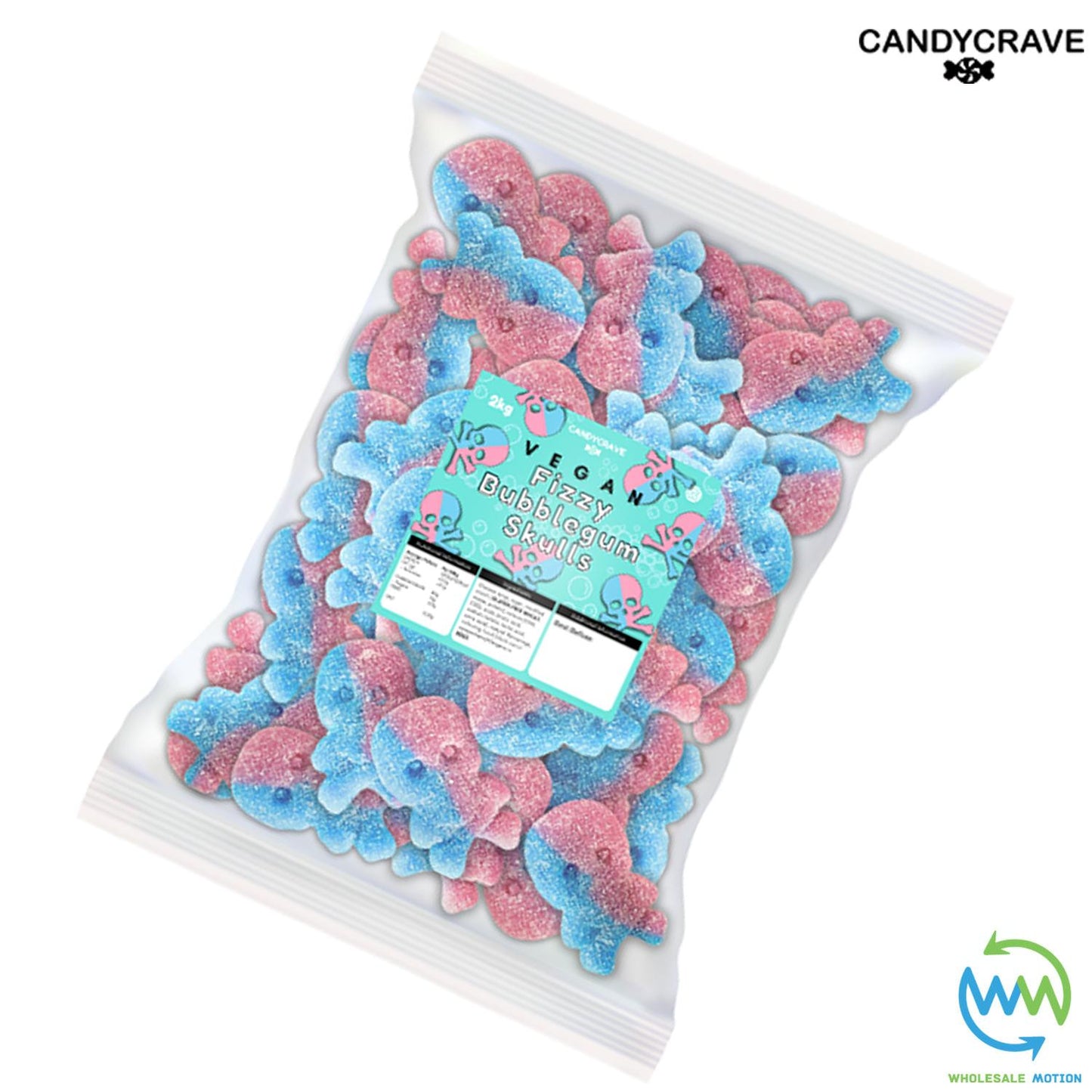 FIZZY BUBBLEGUM SKULLS HALLOWEEN Sweets GUMMY Candy Jelly Jellies CANDYCRAVE Gummies PICK N MIX Snack Bonbon Sugar