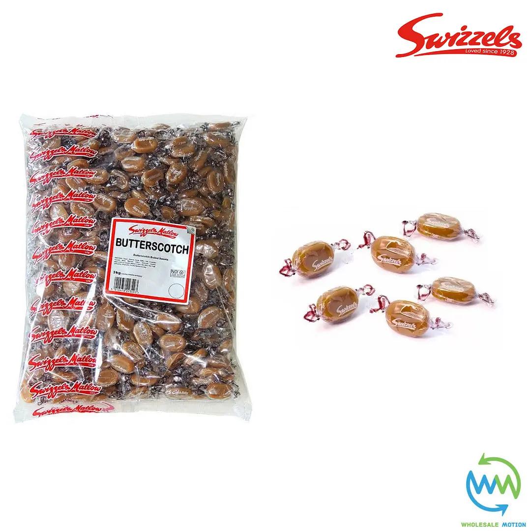 3KG BULK BAG Swizzels BUTTERSCOTCH Sweets INDIVIDUAL WRAPPED 7g OVAL Retro CANDY Kids Party Retro CANDY UK Snack SWIZZELS