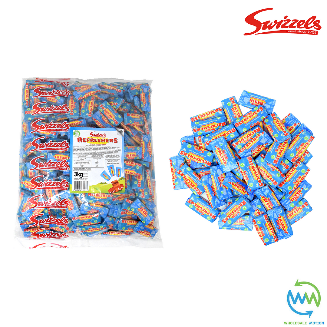 Swizzels REFRESHER Chews LEMON Individual Wrapped SWEETS 8g CHEW Retro CANDY UK