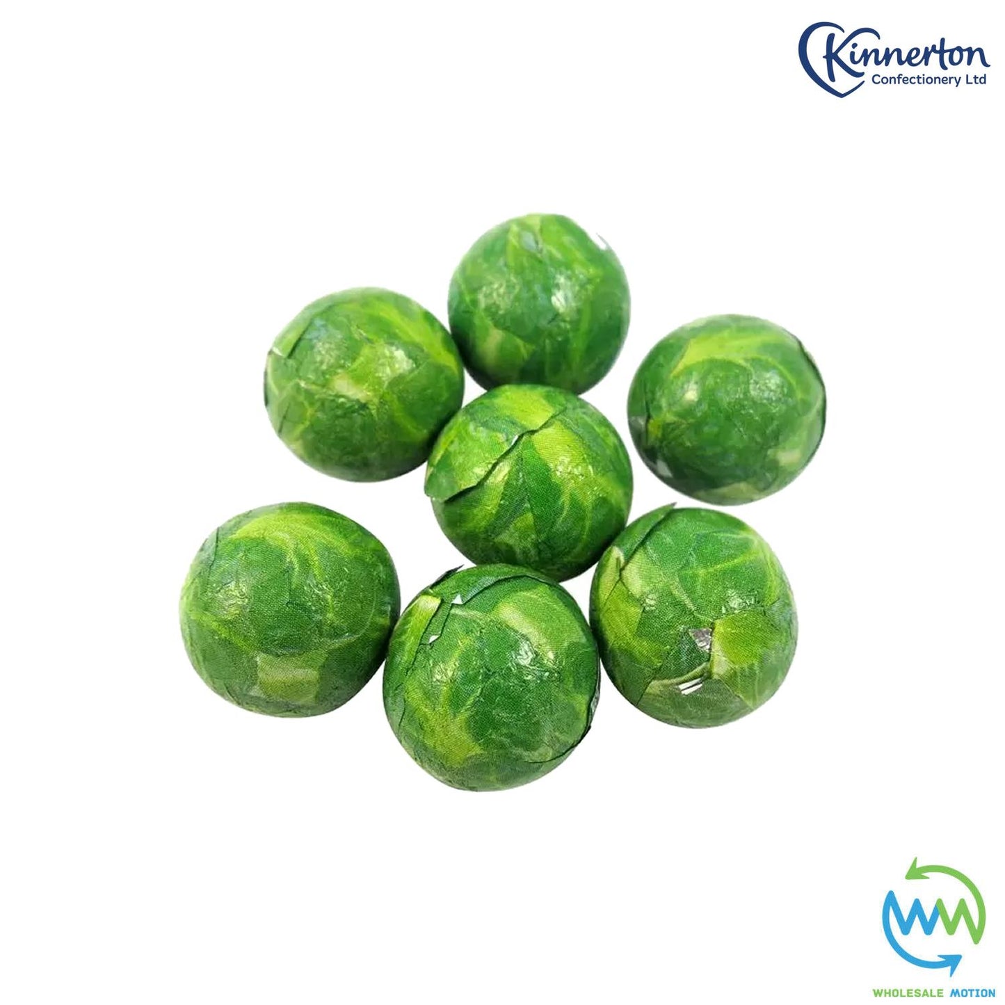 Milk CHOCOLATE Brussel SPROUT Ball CHRISTMAS NOVELTY CANDY Individual Wrapped 5g