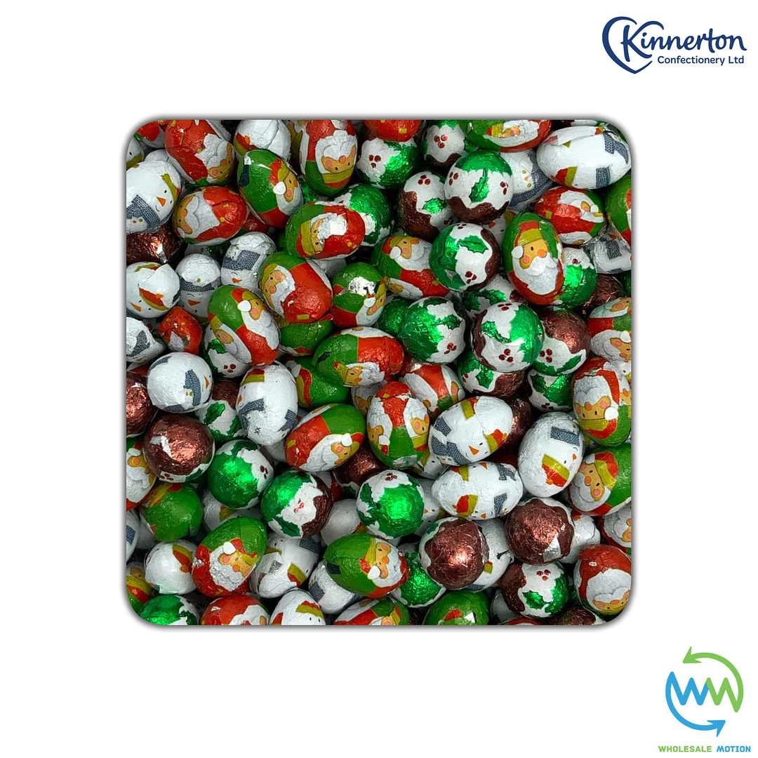 Milk CHOCOLATE Christmas FOILED Shapes NOVELTY CANDY Individual Wrapped FESTIVE