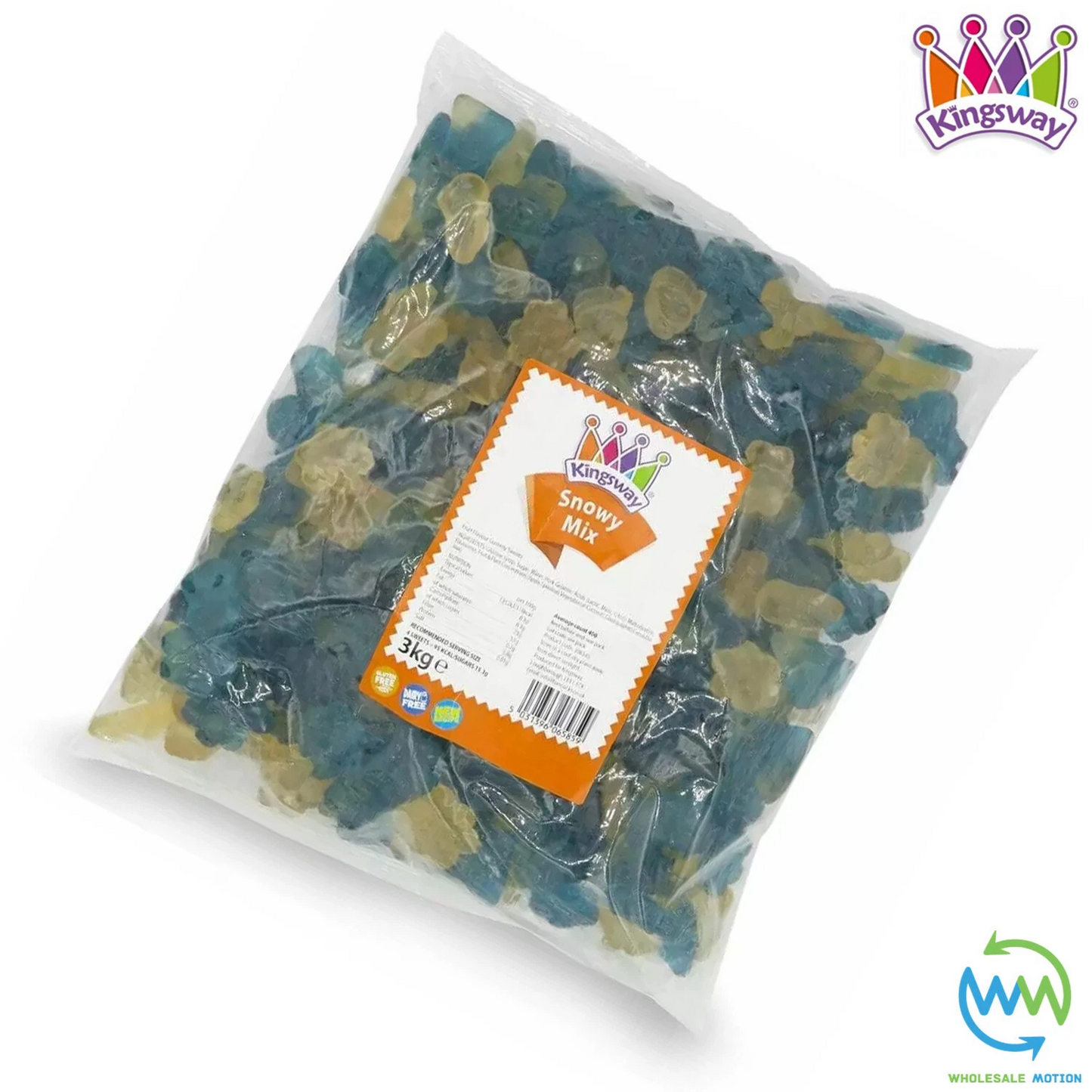 Christmas GUMMY SNOWY MIX Sweets KINGSWAY Jelly Candy SMOWMEN SNOWFLAKE TREE BAG