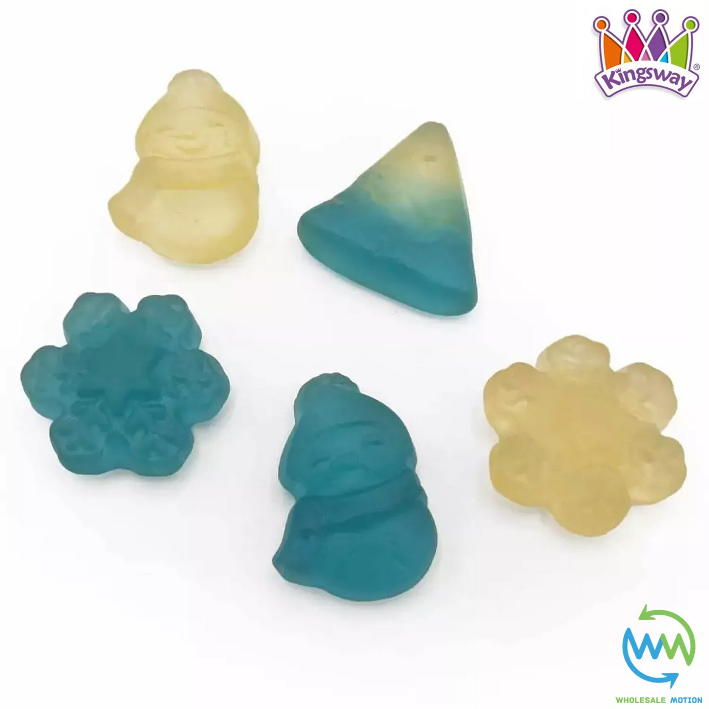 Christmas GUMMY SNOWY MIX Sweets KINGSWAY Jelly Candy SMOWMEN SNOWFLAKE TREE BAG