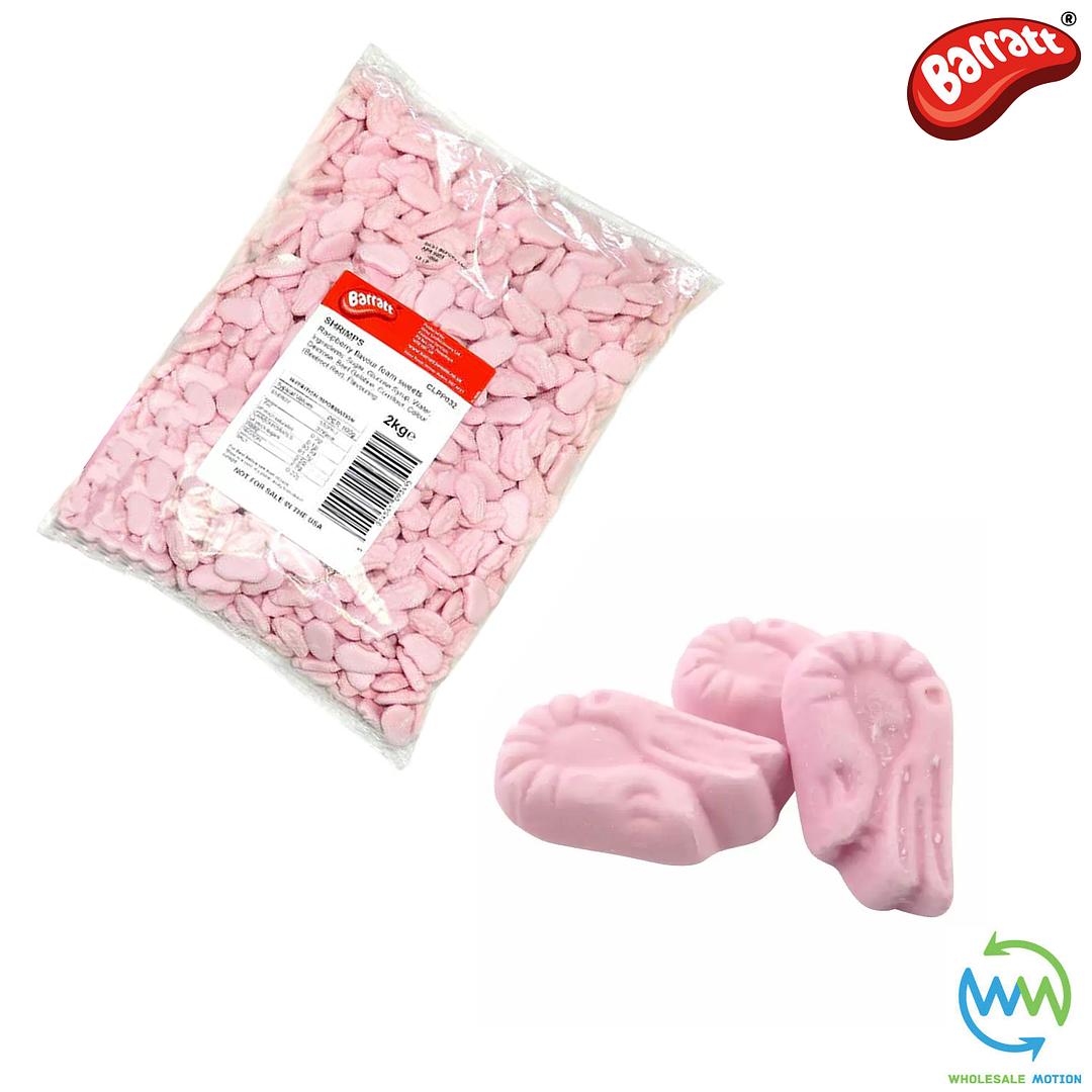 BARRATT FOAM SHRIMPS Sweets Foam Candy WEDDING GIFT Soft TREATS PICK N MIX UK Candies Snack Foamy