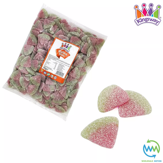 SOUR MELON SLICES Fizzy SWEETS Candy FRUITY Gummy Jelly Kingsway PICK N MIX UK Candies JELLIES GUMMIES Snack