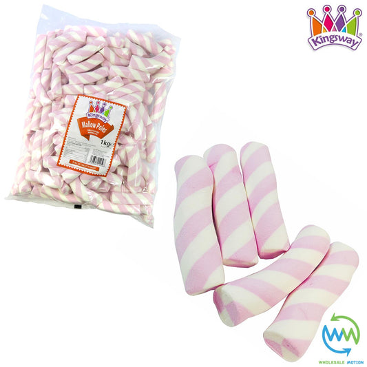 MALLOW POLES Sweets VANILLA MARSHMALLOWS Gummy Candy MARSHMALLOW Pole Jelly GUMMIES Jellies Mallows Vanilla Snack Kingsway PICK N MIX UK