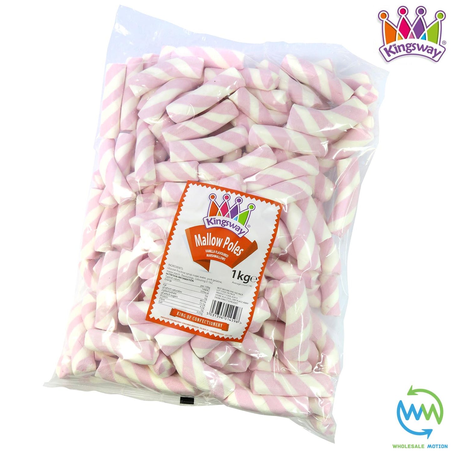 MALLOW POLES Sweets VANILLA MARSHMALLOWS Gummy Candy MARSHMALLOW Pole Jelly GUMMIES Jellies Mallows Vanilla Snack Kingsway PICK N MIX UK