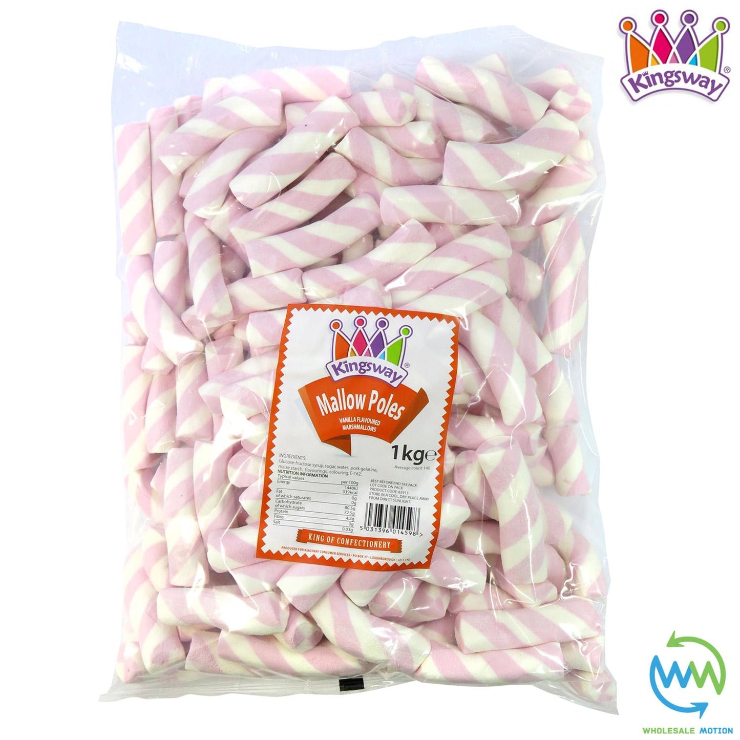 MALLOW POLES Sweets VANILLA MARSHMALLOWS Gummy Candy MARSHMALLOW Pole Jelly GUMMIES Jellies Mallows Vanilla Snack Kingsway PICK N MIX UK