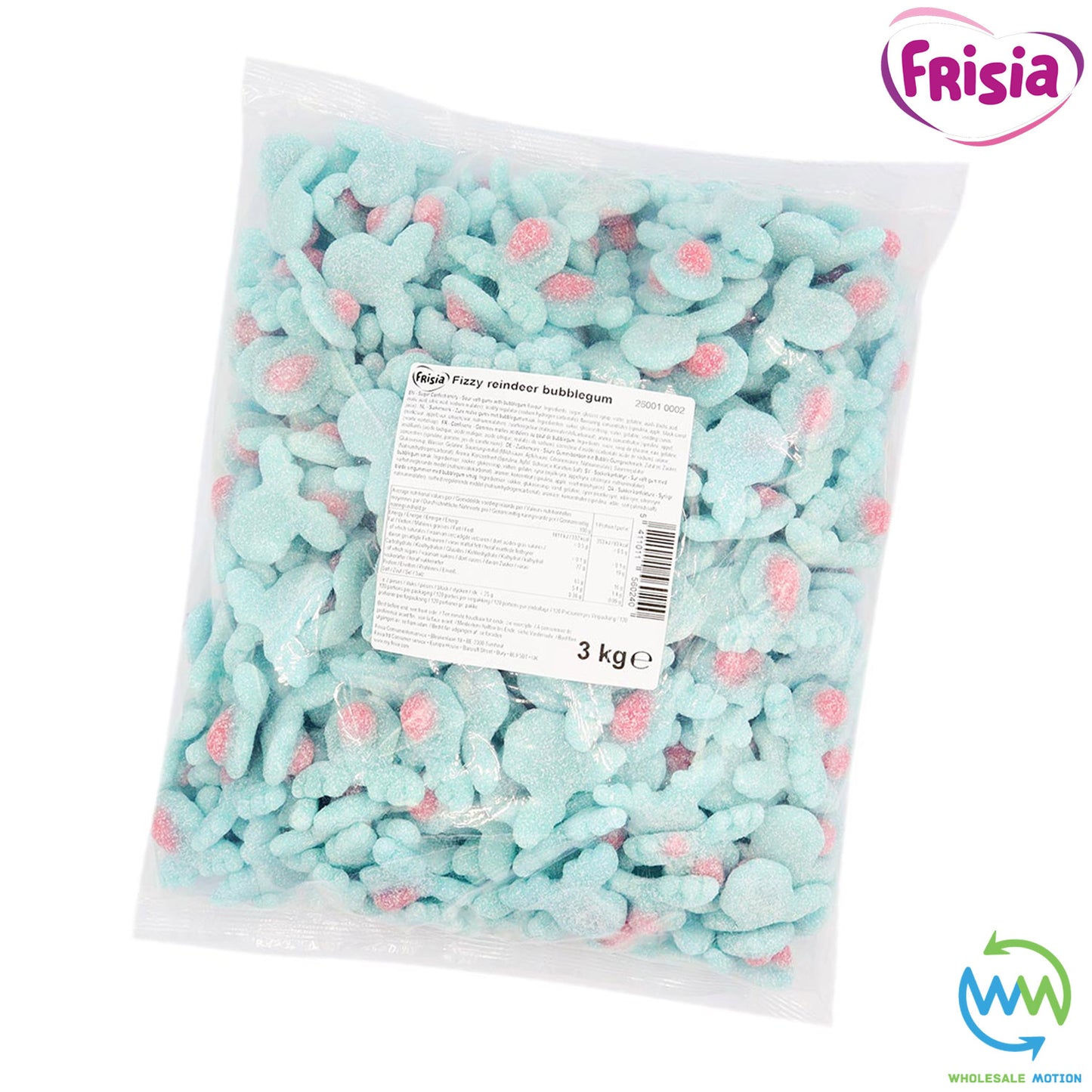 Christmas FIZZY BUBBLEGUM REINDEER Sweets GUMMY Candy FESTIVE Jelly XMAS PICK N MIX BAG Gummies Jellies Candies Snack Frisia