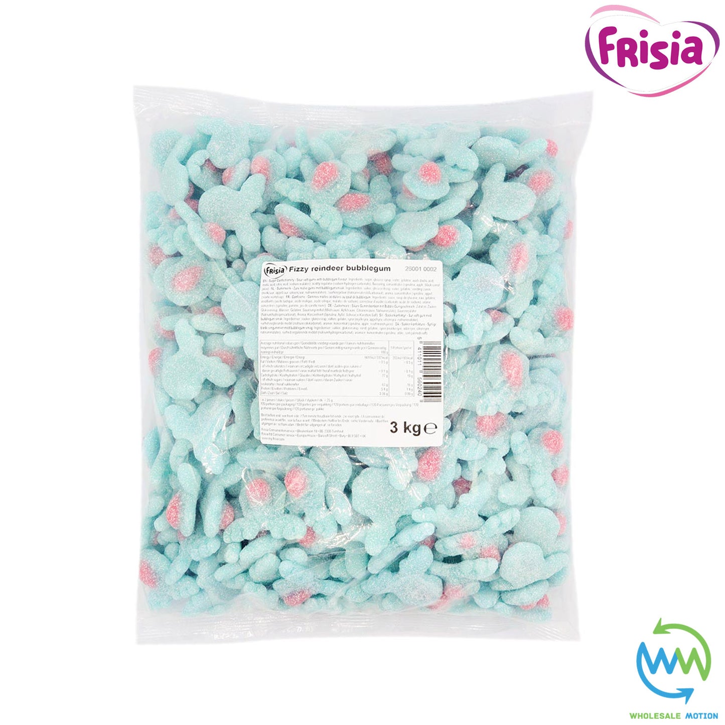 Christmas FIZZY BUBBLEGUM REINDEER Sweets GUMMY Candy FESTIVE Jelly XMAS PICK N MIX BAG Gummies Jellies Candies Snack Frisia