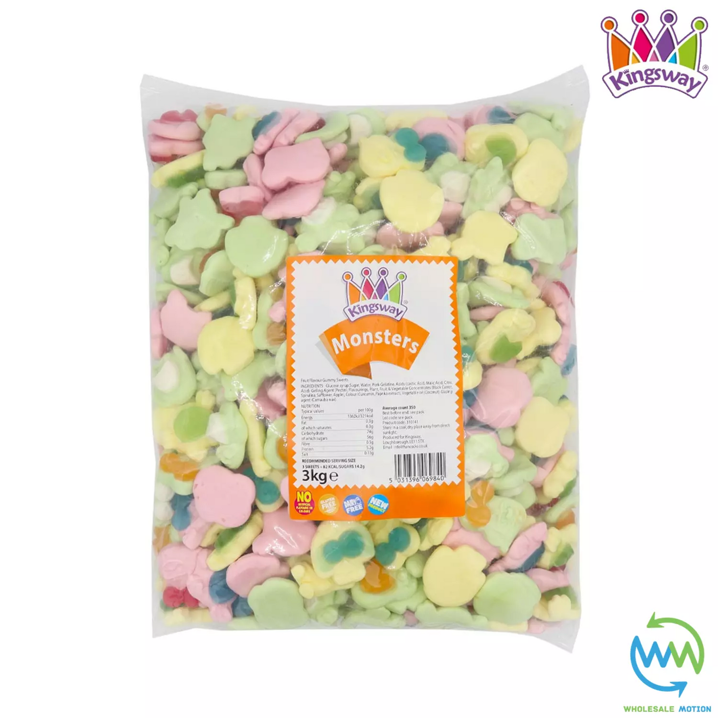 Halloween GUMMY MONSTERS Sweets CHEWY Fruit CANDIES Gummies SPOOKY SCARY Jellies Party PICK N MIX Fruity Snack Kingsway UK