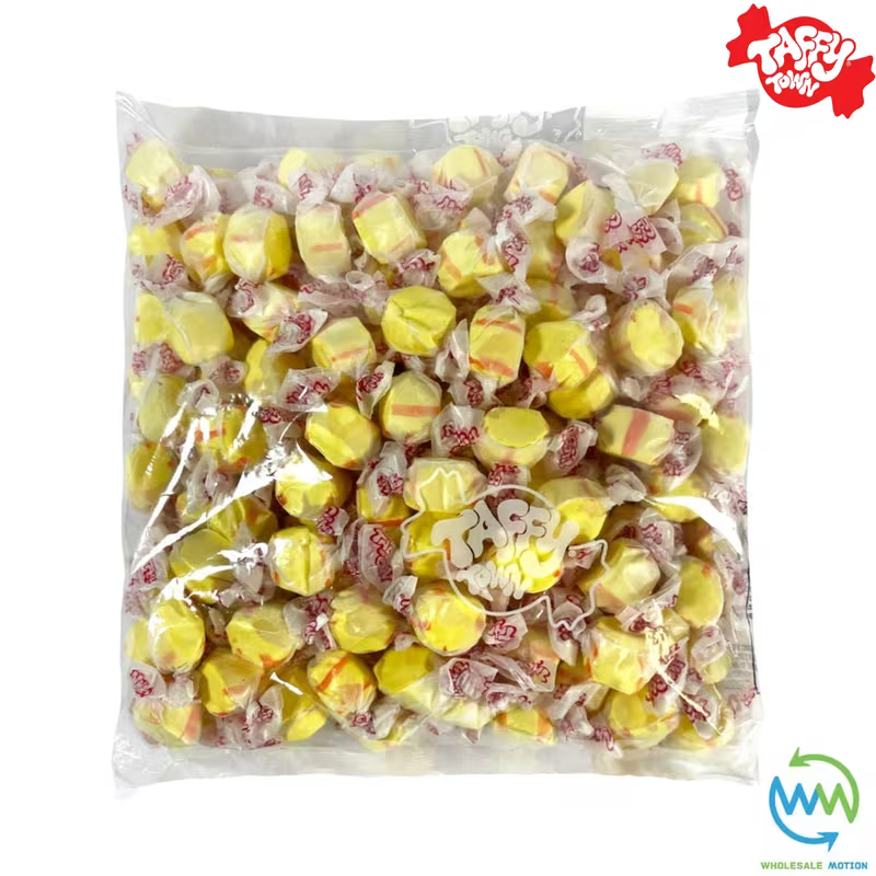 BANANA SALT WATER TAFFY Sweets SOFT CANDY Taffies SWEET Chewy Retro Party INDIVIDUALLY WRAPPED Fruity SWEET Candy Gummy Jelly GUMMIES Jellies Snack Fruit Taffies Toffees