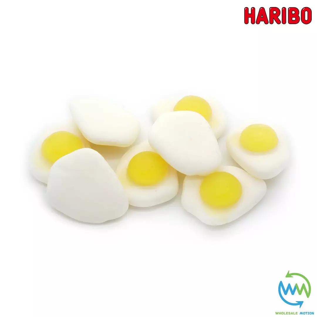 3KG BULK BAG - HARIBO FRIED EGGS Sweets GUMMY Candy WEDDING Favours Fruity Flavour PICK N MIX Jelly Jellies Gummies Candies Snack Retro