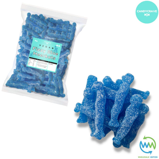FIZZY BLUE MEERKATS Sweets CANDY Jelly GUMMY Jellies GUMMIES Sugar Coated Snack WEDDING GIFT Party Bag Filler CANDIES Candycrave PICK N MIX UK