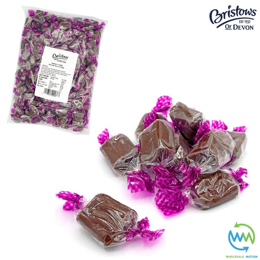 Bristows Of Devon CHOCOLATE FUDGE Classic Wrapped INDIVIDUAL Candy SWEETS Party Snack Treat