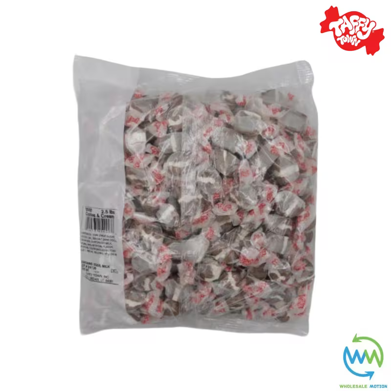BISCUIT & CREAM SALT WATER TAFFY Sweets SOFT CANDY Taffies SWEET Chewy Retro BISCUITS Party INDIVIDUALLY WRAPPED Fruity SWEET Candy Gummy Jelly GUMMIES Jellies Snack Fruit Taffies Toffees