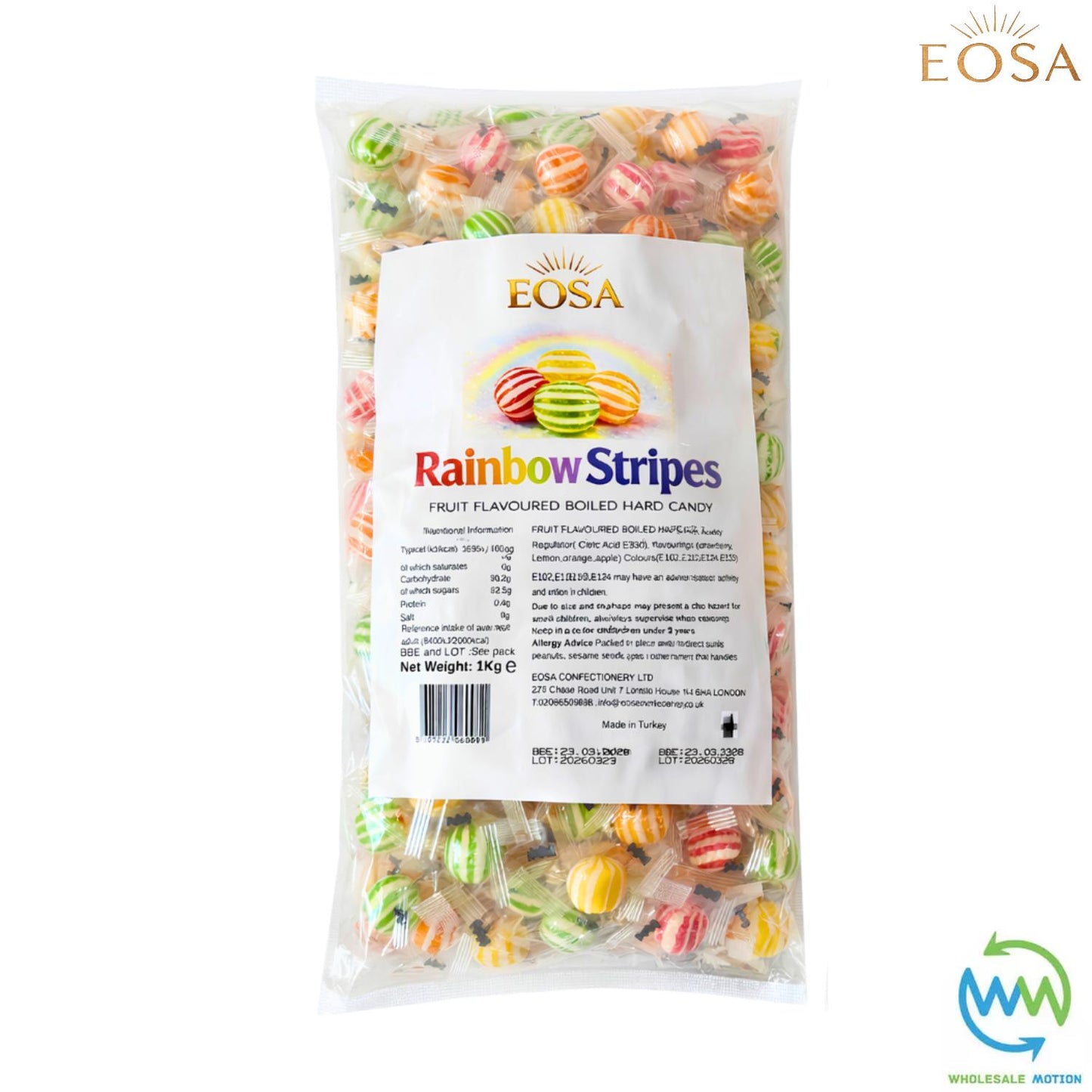 RAINBOW STRIPES DROPS Sweets CANDY Candies HARD BOILED Sweet INDIVIDUALLY WRAPPED Drop Retro TRADITIONAL Party Bag Filler Treat Snack Fruit Fruity Wedding Favour Gift