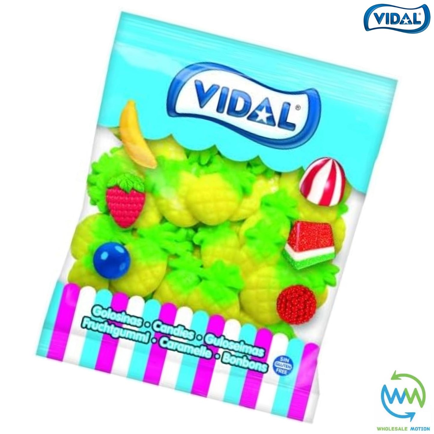JELLY PINEAPPLES Sweets GUMMY Candy Pineapple FRUITY Jellies GUMMIES Vidal PICK N MIX UK Fruit Food Snack Party Bag Filler Gift
