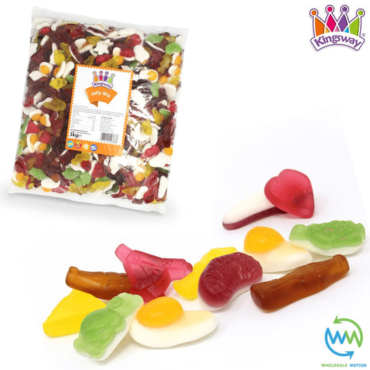 JELLY MIX Sweets GUMMY Candy JELLIES Gummies ASSORTED FRUITY Kingsway PICK N MIX Snack Fruit Treat Hearts Bottles Eggs