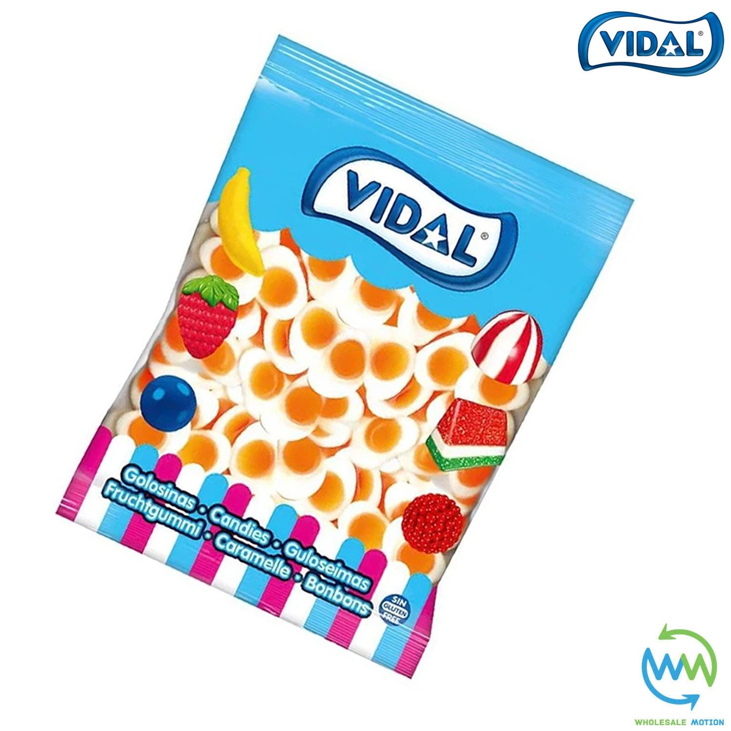 JELLY FILLED EGGS Sweets GUMMY Candy JUMBO Jellies Fruit GUMMIES Vidal PICK N MIX UK Snack Treat Party Bag Filler
