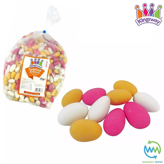 SUGARED ALMONDS Sweets RETRO Candy ALMOND Crunchy SHELL Kingsway NUT Multicoloured PICK N MIX UK