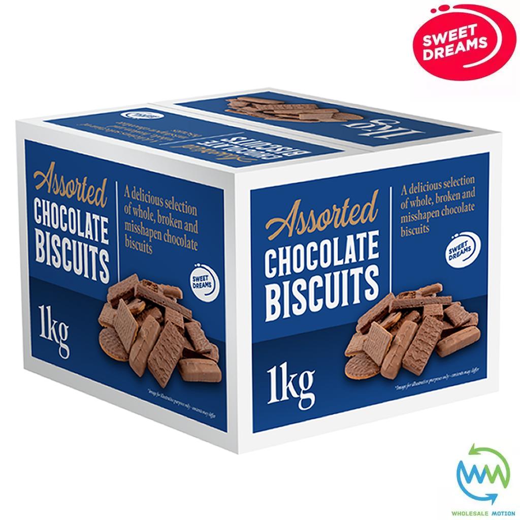 CHOCOLATE BROKEN BISCUIT ASSORTMENT BOX Sweet Dreams HUGE BIG VALUE 1kg BOXES Snack Biscuits Cookie Cooky