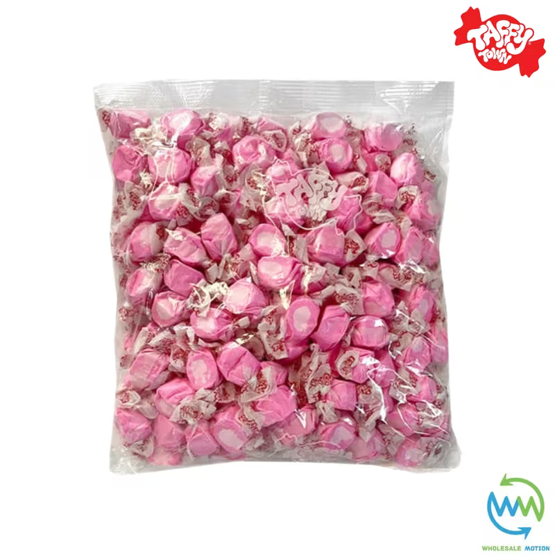 BUBBLEGUM SALT WATER TAFFY Sweets SOFT CANDY Taffies SWEET Chewy Bubble Gum Retro Party INDIVIDUALLY WRAPPED Fruity SWEET Candy Gummy Jelly GUMMIES Jellies Snack Fruit Taffies Toffees