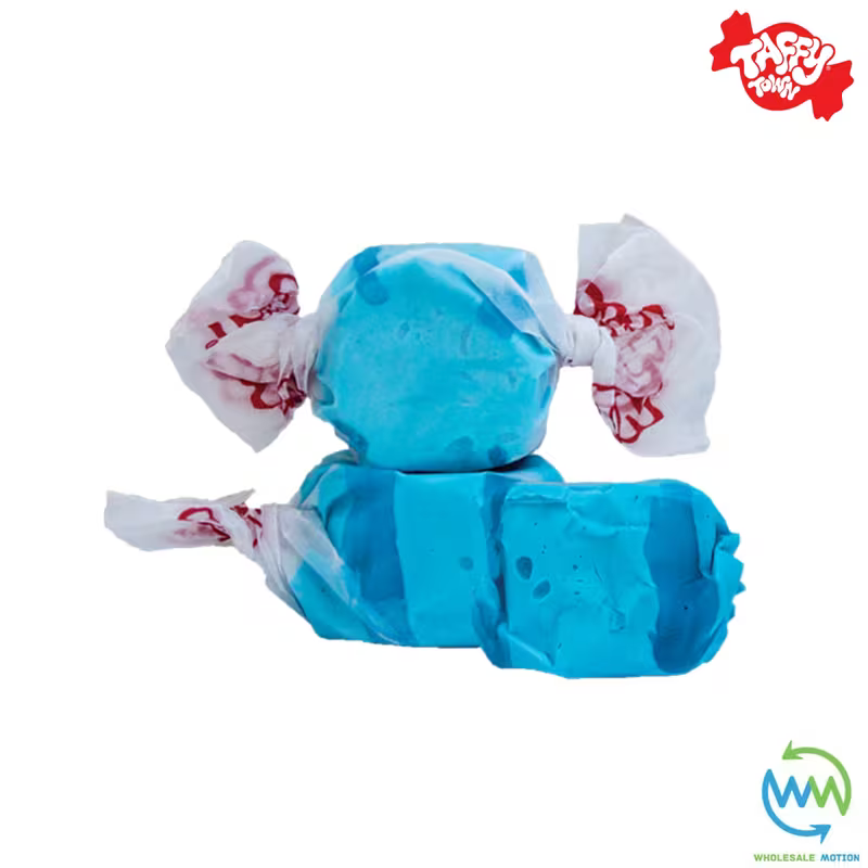 BLUE RASPBERRY SALT WATER TAFFY Sweets SOFT CANDY Taffies SWEET Chewy Mint MINTY Retro Party INDIVIDUALLY WRAPPED Fruity SWEET Candy Gummy Jelly GUMMIES Jellies Snack Fruit Taffies Toffees