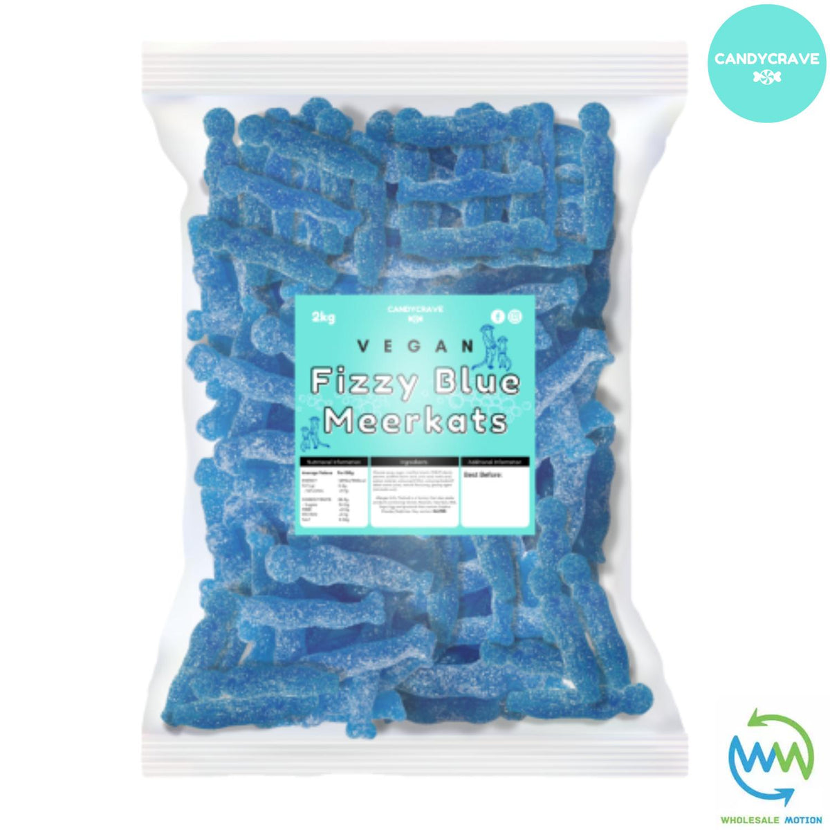 FIZZY BLUE MEERKATS Sweets CANDY Jelly GUMMY Jellies GUMMIES Sugar Coated Snack WEDDING GIFT Party Bag Filler CANDIES Candycrave PICK N MIX UK