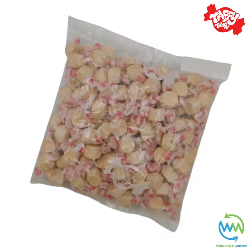 BUTTERSCOTCH SALT WATER TAFFY Sweets SOFT CANDY Taffies SWEET Chewy Retro Party INDIVIDUALLY WRAPPED Fruity SWEET Candy Gummy Jelly GUMMIES Jellies Snack Fruit Taffies Toffees