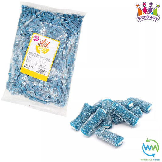 FIZZY BLUE RASPBERRY BITES Sweets GUMMY Candy JELLY GUMMIES Kingsway Pencil PICK N MIX Jellies Candies Snack