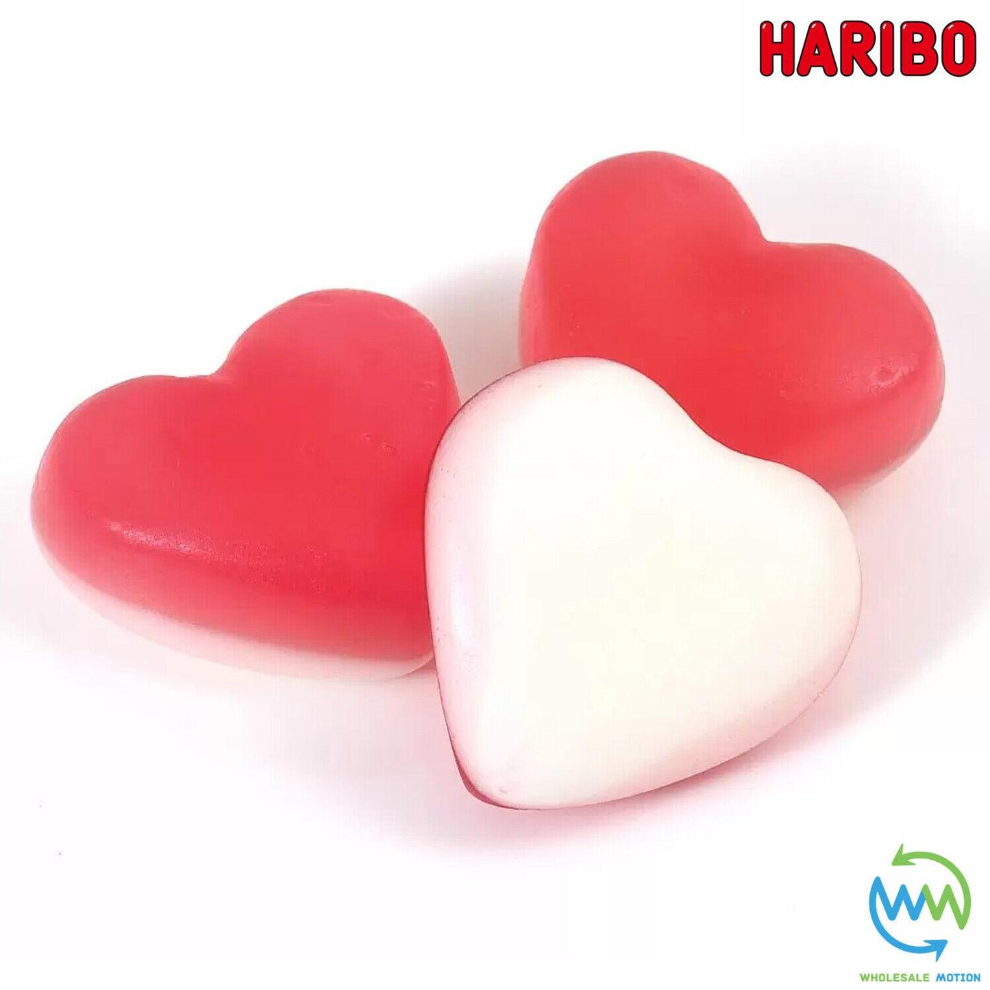 3KG BULK BAG - HARIBO HEART THROBS Sweets VALENTINES DAY Candy WEDDING Hearts LOVE PICK N MIX