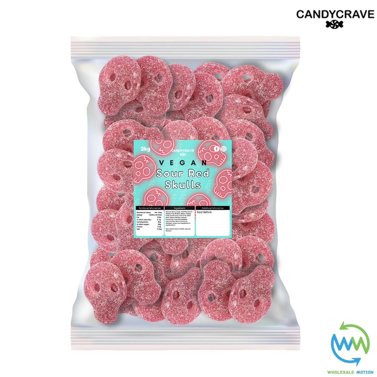 FIZZY RED SKULLS HALLOWEEN Sweets GUMMY Candy Jelly Jellies CANDYCRAVE Gummies PICK N MIX Snack Bonbon Sugar