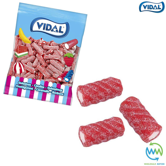 LIQUORICE SOUR STRAWBERRY PENCILS Sweets GUMMY Pencil RED Candy SUGAR COATED Jelly GUMMIES Jellies Vidal PICK N MIX UK Fruit Food Snack Party Bag Filler Wedding Gift